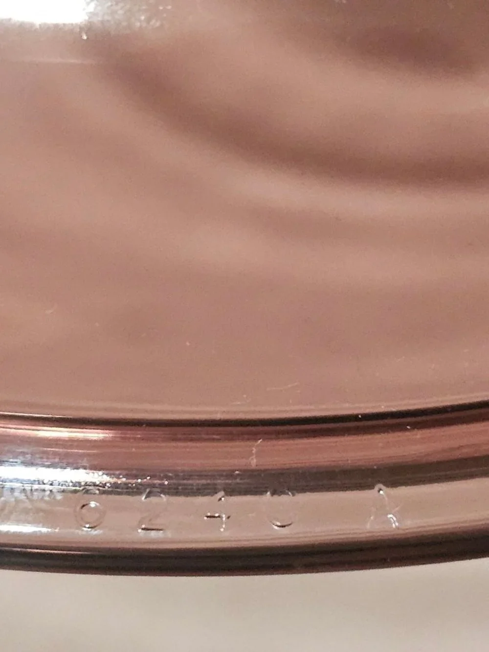 Pyrex Cranberry Ribbed Lid 8.25